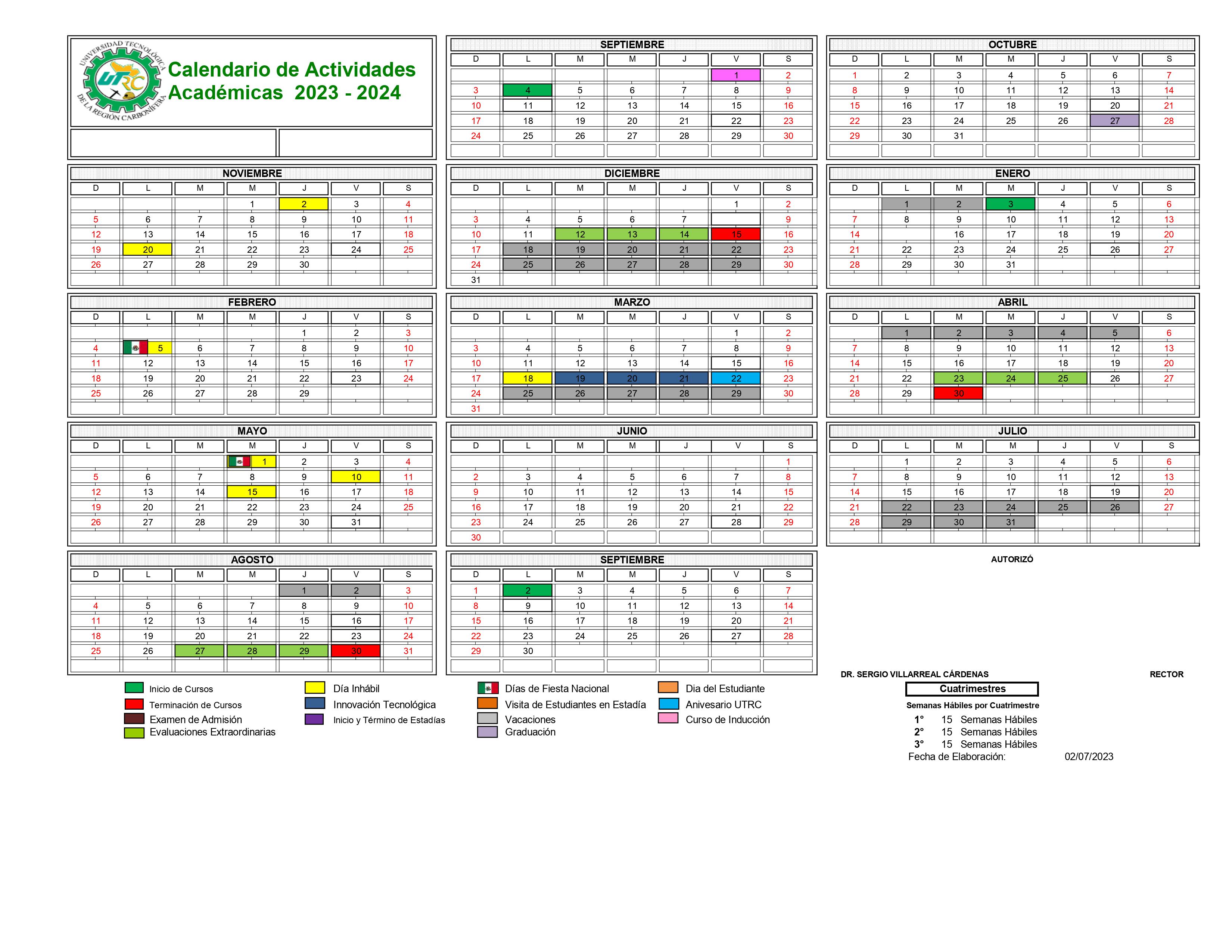 Calendario Oficial